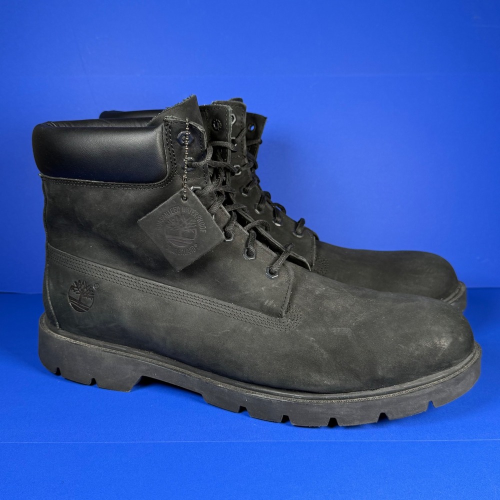 Timberland 6" Men's 15 Premium Waterproof Boots Black Nubuck 19039